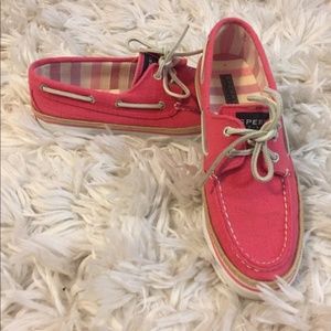 Pink Sperry Boat Shoes